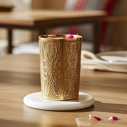 Pure Brass Glass, 180 Ml (ZMAS268 G)