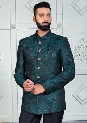 Green Designer Jodhpuri Suit for Mens