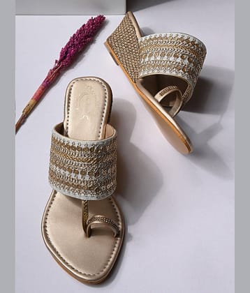 Stylestry Gold Women's Sandal Heels