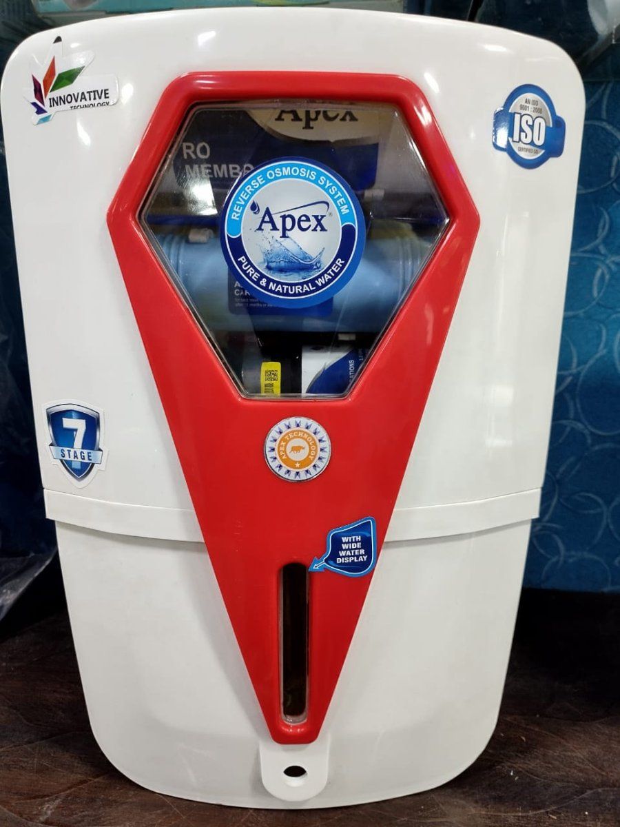 Apex Technology 7-Stage Alkaline RO Water Purifier (White, 8L) | Advanced RO+UV+UF+TDS Purification | Mineral-Rich Drinking Water