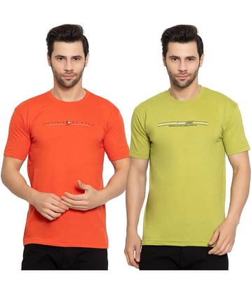 Zeffit Multicolor Cotton Regular Fit Men's Sports T-Shirt ( Pack of 2 )