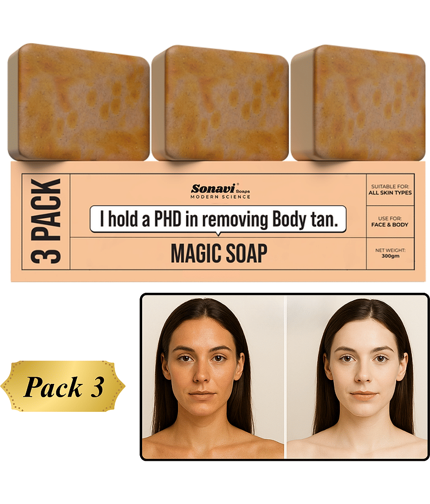 Sonavi Skin Whitening GHARSOAP Soap for All Skin Type ( Pack of 3 )