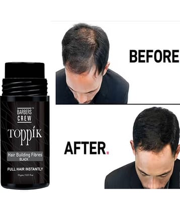Barbers Crew Hair Building Fiber Natural Temporary Hair Color 15 g Black