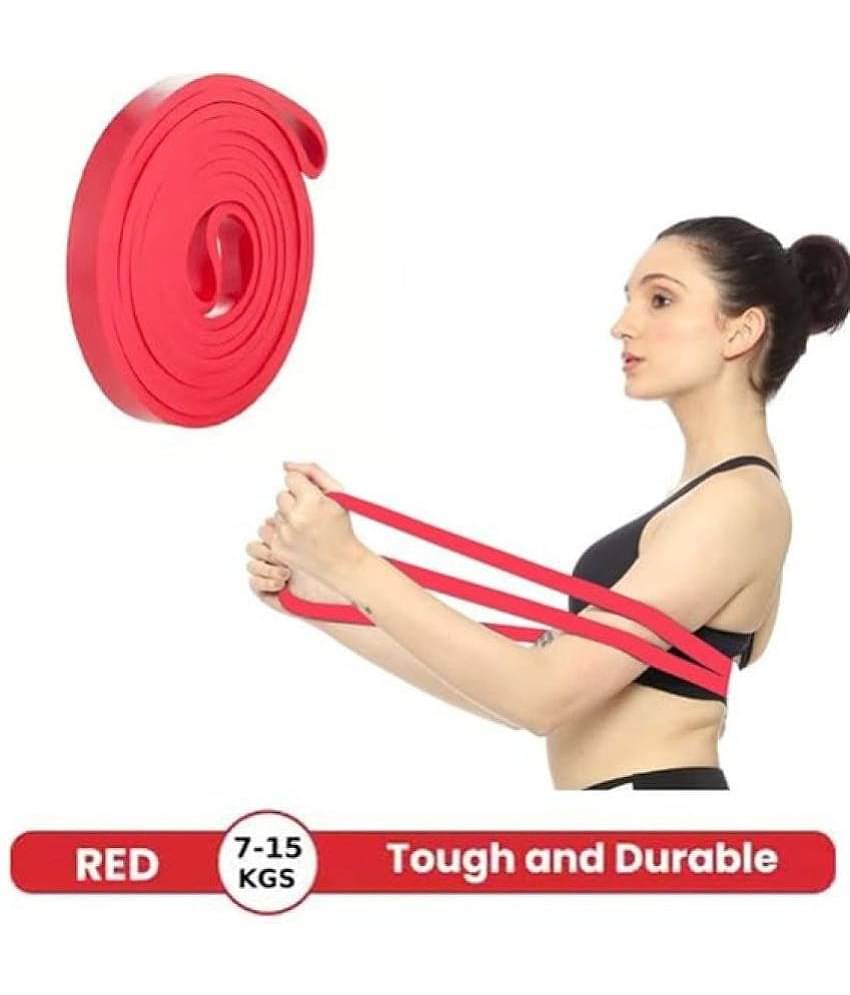 Thera Band Exercise Band for Home Gym Fitness Pull Up Band Thera band  (Pack of 1) (Red)