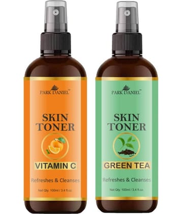 Park Daniel   Vitamin C & Green Tea Skin Toner -  For Men & Women Astringent 200 mL Pack of 2