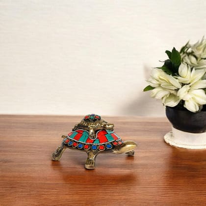 Brass Father Sun Tortoise Set  Symbol of Protection, Stability & Good Fortune