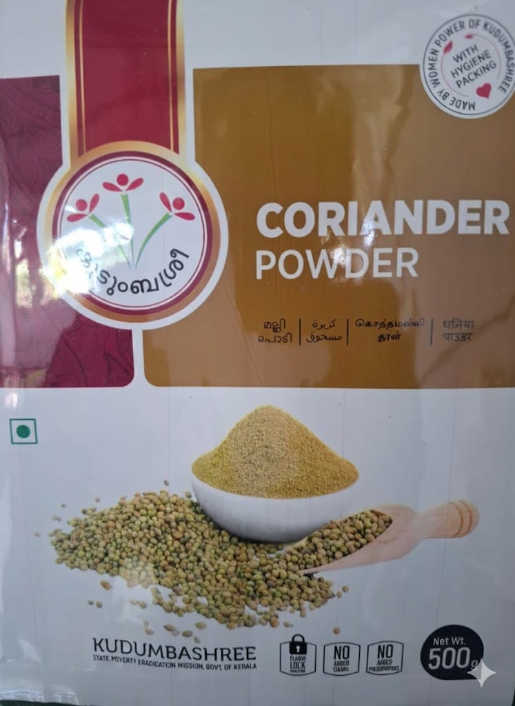 Kudumbashree Coriander Powder – Fresh Aroma, Stone-Ground (500)