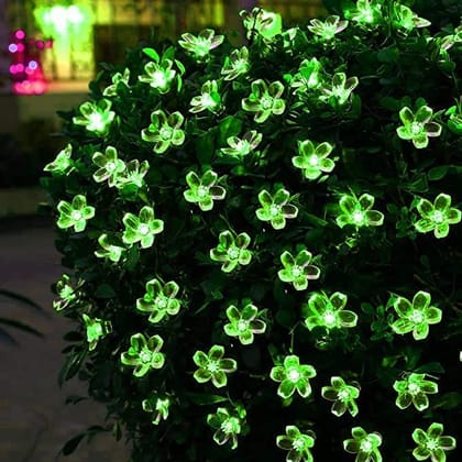 GLOWSERIE  Glowing Green Floral LED Lights – Decorative String Lights for Parties & Events