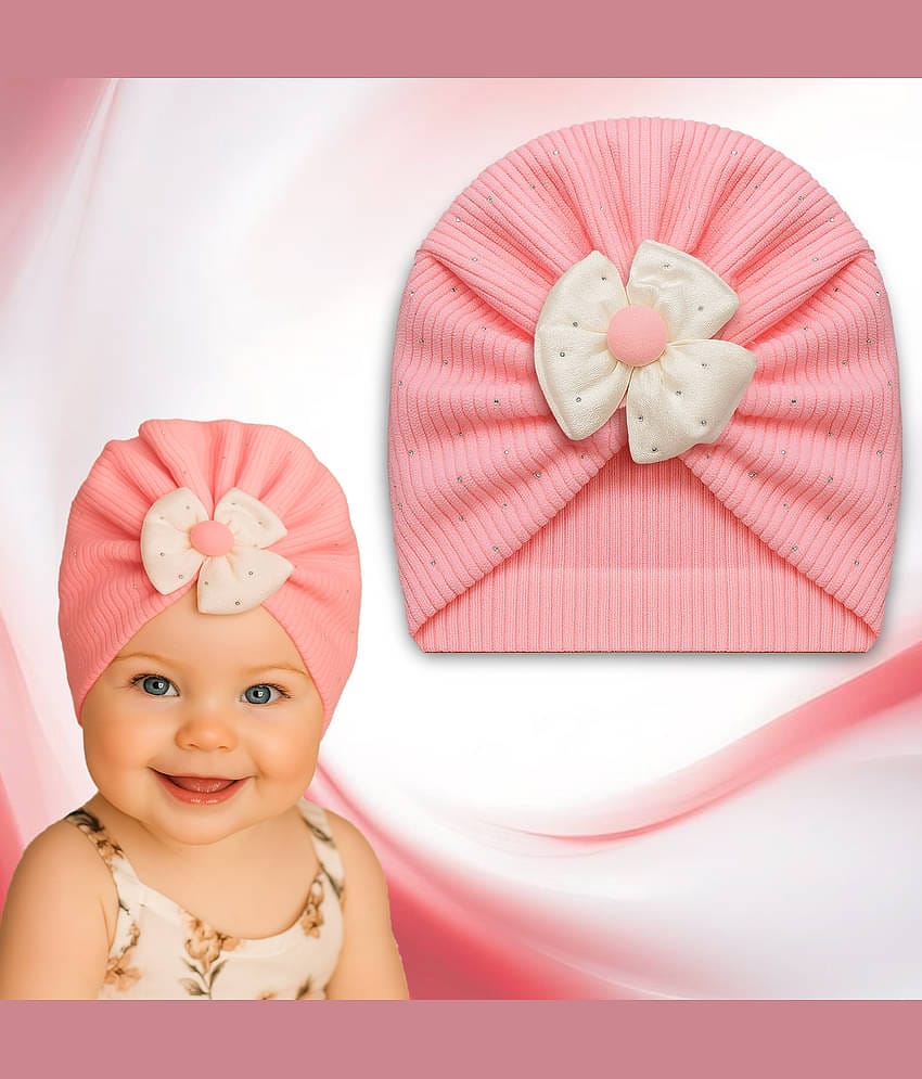 LYKAA Pack of 1 Baby Girls Caps ( Pink )
