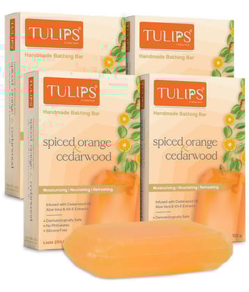 Tulips - Moisturizing Bathing Bar for All Skin Type ( Pack of 4 )