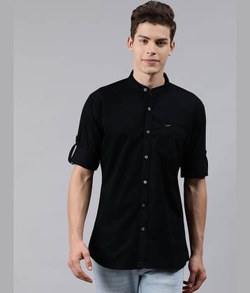 Urbano Fashion 100 Percent Cotton Black Shirt