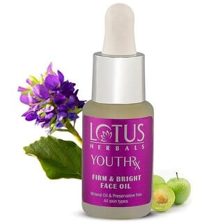 Lotus Herbals YouthRx Firm  Bright Face Oil  Bakuchiol Retinol  Vitamin C  Anti Ageing  Brightening  15ml