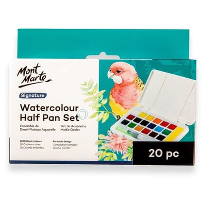 Mont Marte Signature Watercolour Half Pan Set Of 20 Pcs