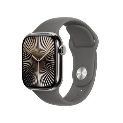 Apple Watch Series 10 GPS + Cellular 42mm Natural Titanium Stone Grey M/L