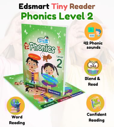 Edsmart English phonics book, phonics reader level 2 , Vowel Letter sounds , phonics activity book , Phonics books 4 years, Phonics worksheets , Letter sounds book, A-Z Sounds [ 64 Pages ] [Perfect Paperback] [Jan 01, 2022] Edsmart Edu Services Pvt Ltd