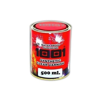 1001 Synthetic Clear Varnish, Waterproof Superfine, Transparent Wood Varnish I Tough Finish, enhances Wood Grain, Good for Furniture & cabinets. 500 ml 1001 Synthetic Clear Varnish, Waterproof Superfine, Transparent Wood Varnish I Tough Finish, enhances Wood Grain, Good for Furniture & cabinets. 500 ml