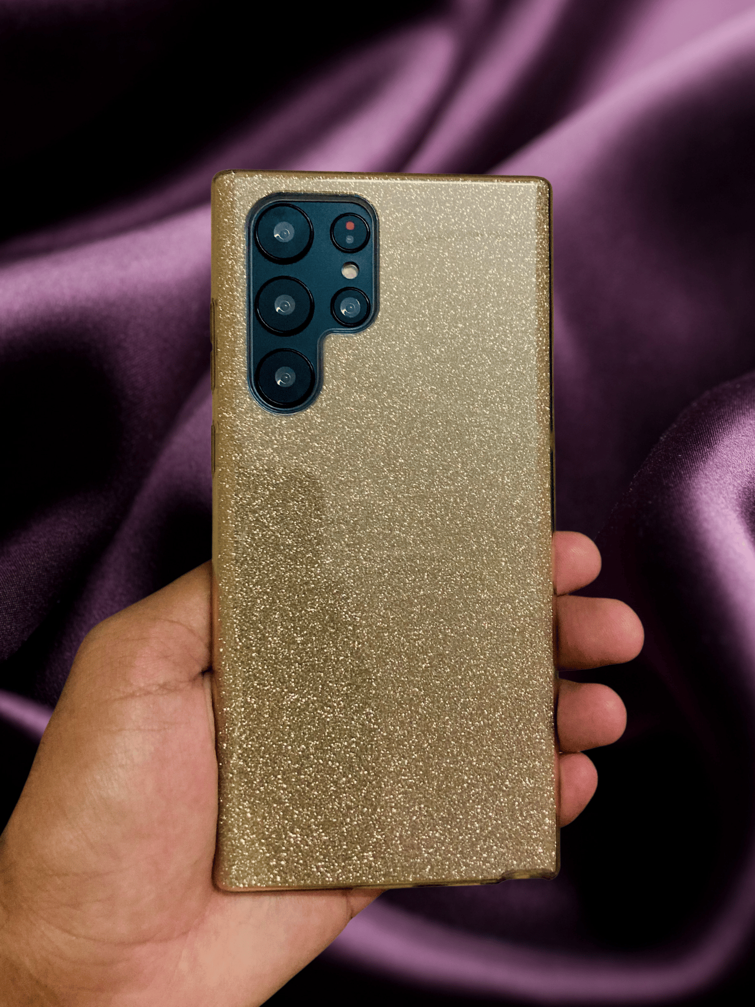 Bling Shining Gold Glitter Cover-Samsung Galaxy S22 Ultra