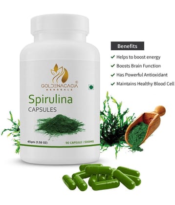 GOLDENACACIA HERRBALS Spirulina 500mg 90 Capsules Capsule 1 no.s