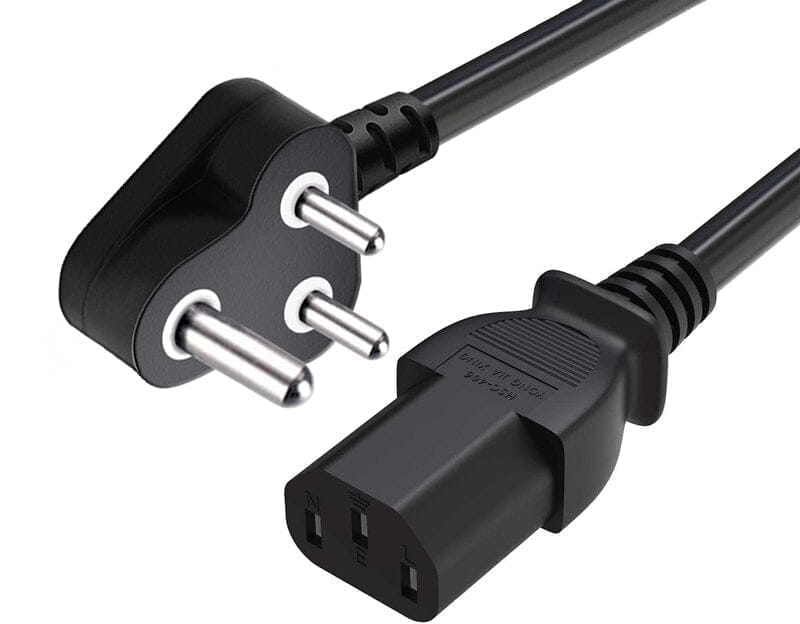 Desktop Power Cable Cord 20 Meter For Monitor CPU Desktop SMPS (Black)