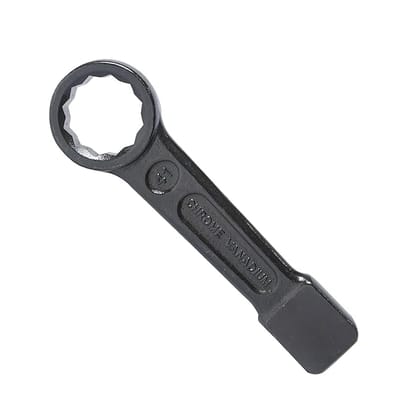 Eastman Slogging Spanners Wrench Ring End & Open End 50mm, Chrome Vanadium Steel Auto-Black Finish Wrench for Removing Very Tight Nuts and Bolts (E-2082)