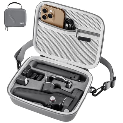 Sounce Osmo Mobile 7P Case Portable PU Shoulder Bag for DJI Osmo Mobile 7/7P & OM 7 Pro Gimbal Stabilizer, Waterproof Travel Carrying Case with Accessory Storage & Adjustable Strap Sounce Osmo Mobile 7P Case Portable PU Shoulder Bag for DJI Osmo Mobile 7