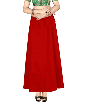 D1 DIFFERENT ONE Red Cotton Petticoat - Single