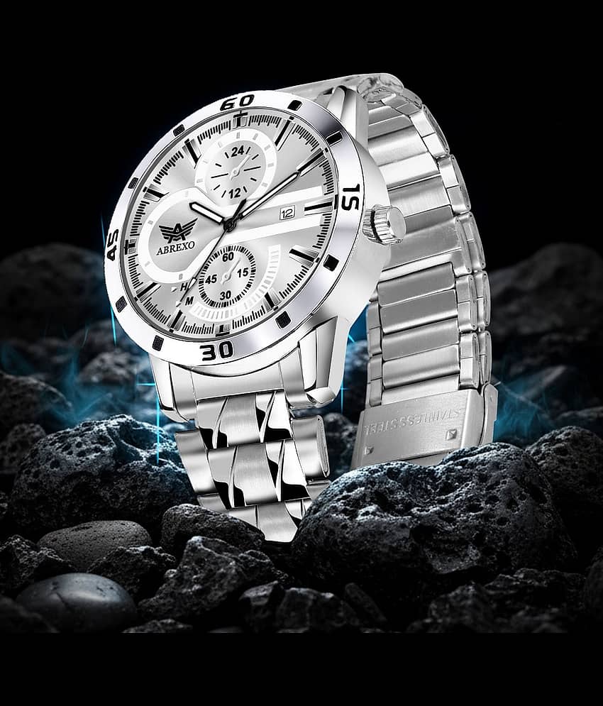 Abrexo Silver Stainless Steel Analog Men's Watch