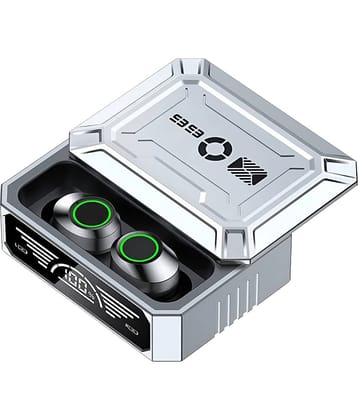 VEhop M99 POWER BANK Bluetooth True Wireless (TWS) In Ear 60 Hours Playback Low Latency,Powerfull bass IPX4(Splash & Sweat Proof) Silver