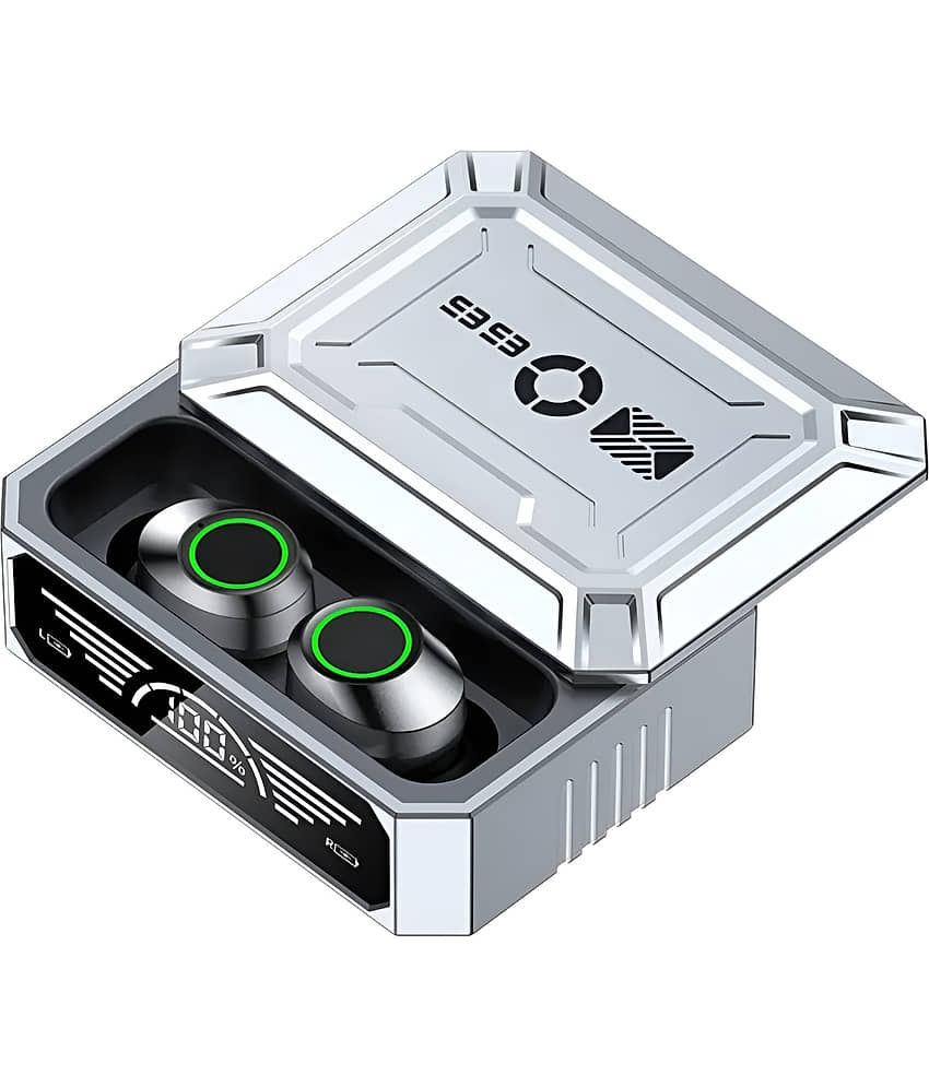 VEhop M99 POWER BANK Bluetooth True Wireless (TWS) In Ear 60 Hours Playback Low Latency,Powerfull bass IPX4(Splash & Sweat Proof) Silver