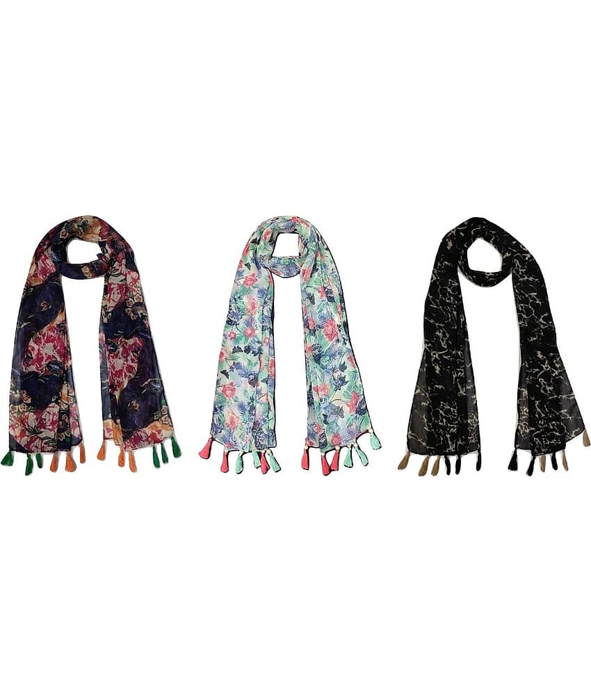 stolevilla Multi Printed Poly Cotton Yarn Stoles