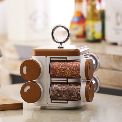 Ganesh Storewell Plastic Spice Rack - Set of 8
