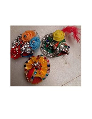 VARNI CREATION Ladoo Gopal Fancy KALAGI PAGH (Size 0) Small Gopal Design