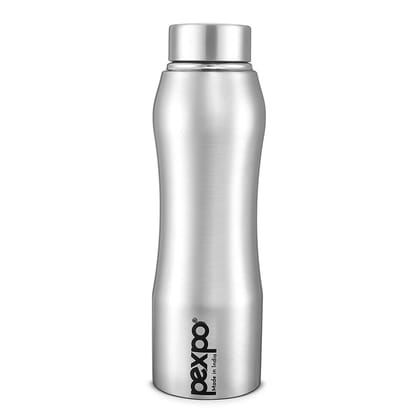 PEXPO Stainless Steel Fridge Water Bottle, 750 ml, Silver, Bistro | Leak-Proof & Easy to Grip Water Bottle