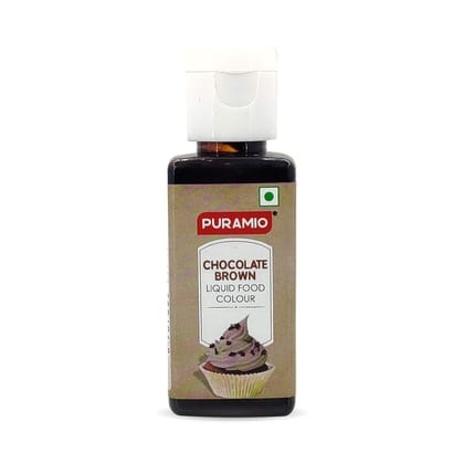 Puramio Liquid Food Colour - Chocolate Brown, 50 ml