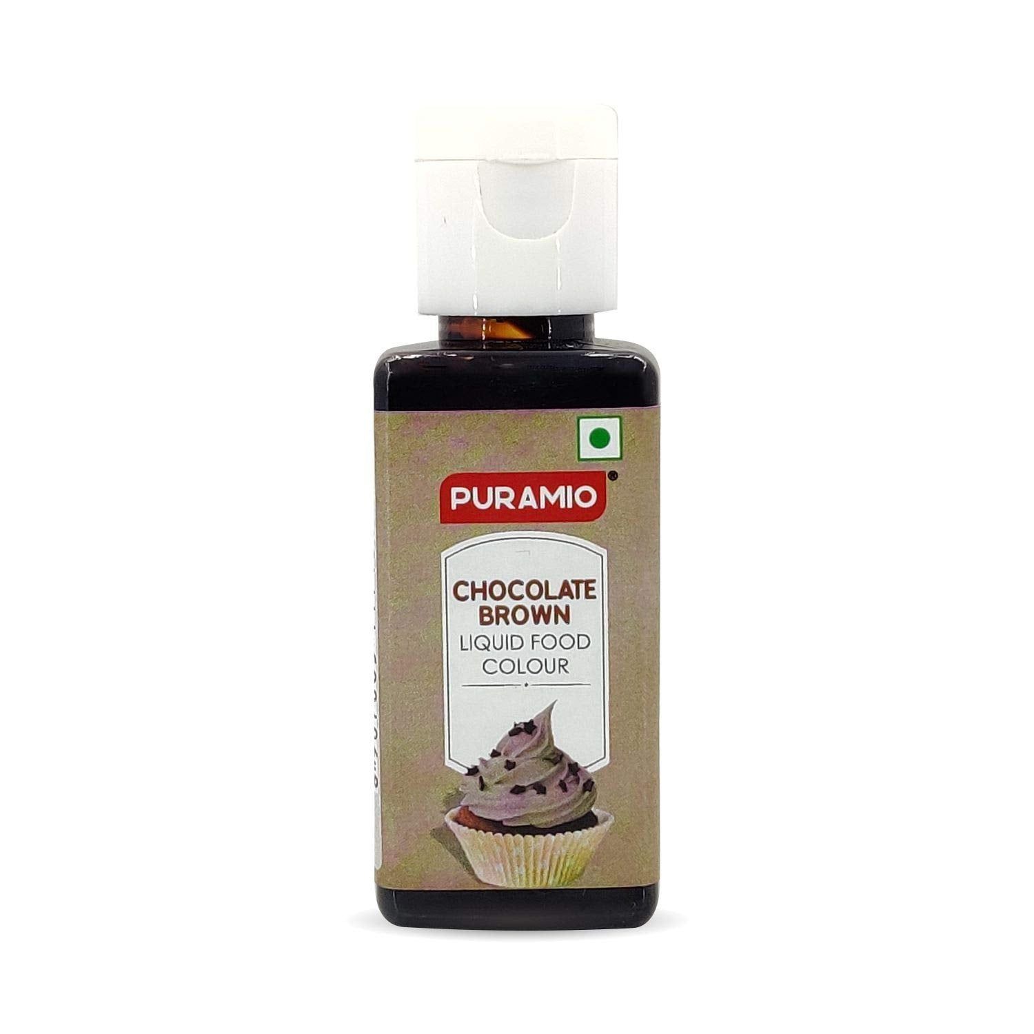 Puramio Liquid Food Colour - Chocolate Brown, 50 ml