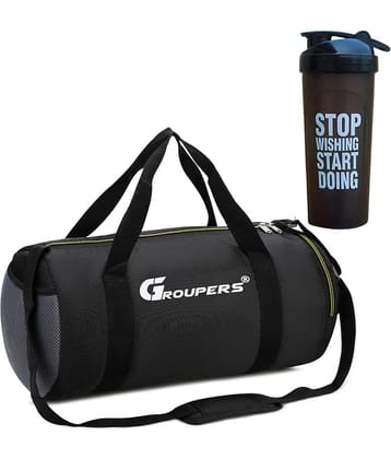 GROUPERS Polyester BLACK 25 Ltrs Gym Bag