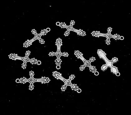 Silver Mini Metal Alloy Charms Silver Smooth Finish Use For Jewelry Makings , CHS-064-Per Packet of Approx 40 Pcs (50 Gram) / 27 MM
