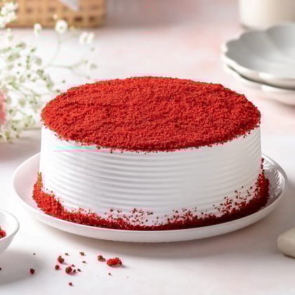 Red Velvet Fresh Cream Cake 1 Kg Eggless