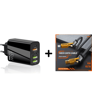 SKYRISE 2 in 1 Cable 5.4A Universal Travel Adapter