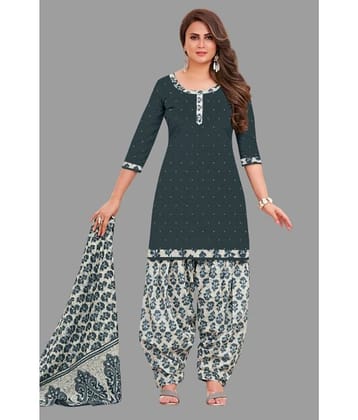 shree jeenmata collection - Unstitched Blue Cotton Dress Material ( Pack of 1 )