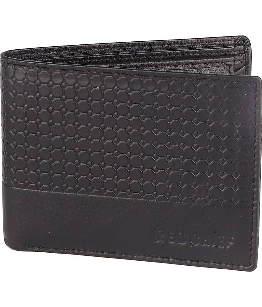 Red Chief Black Leather Men's Two Fold Wallet ( Pack of 1 )