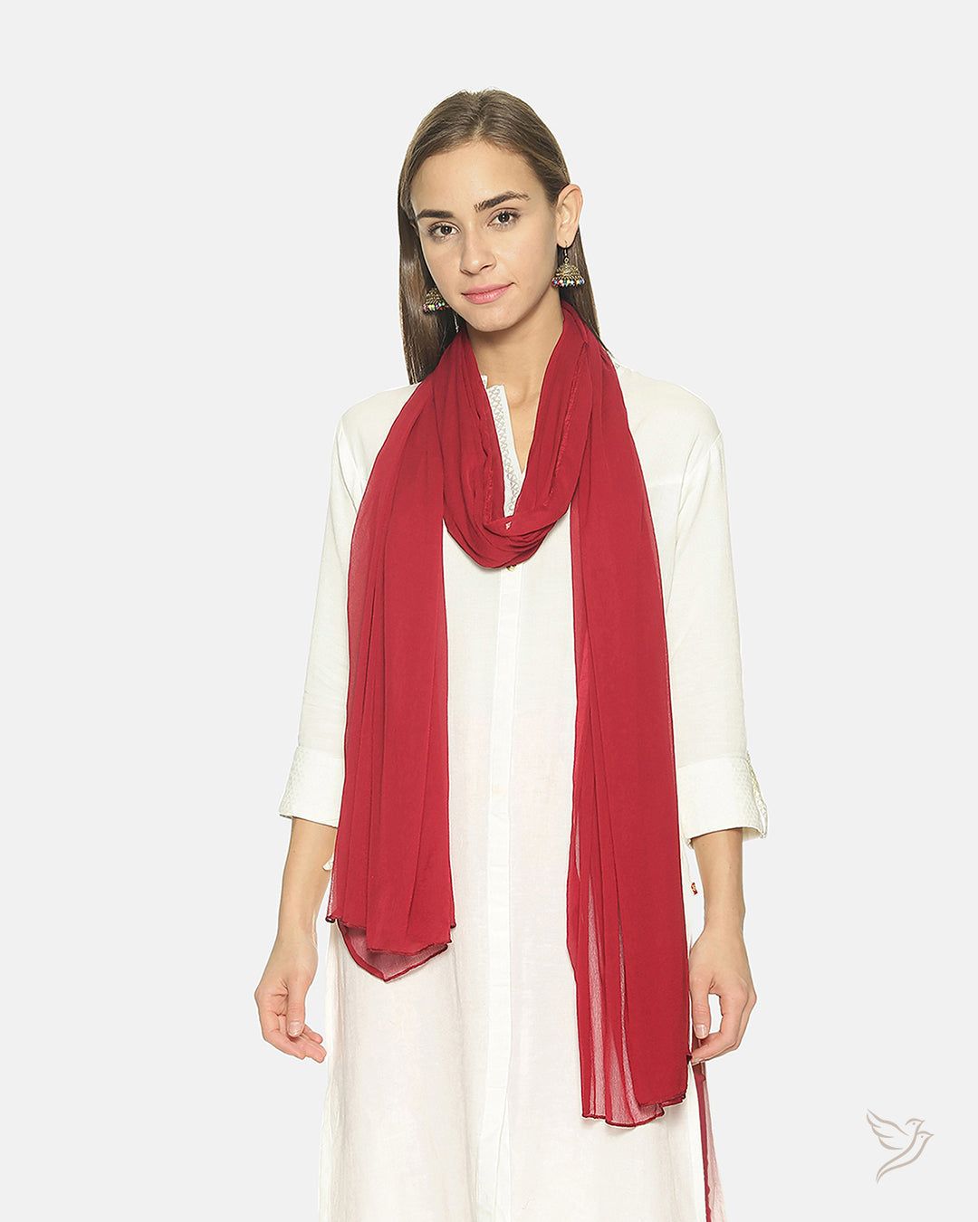 Matching Shawl - La Burgandy-La Burgandy