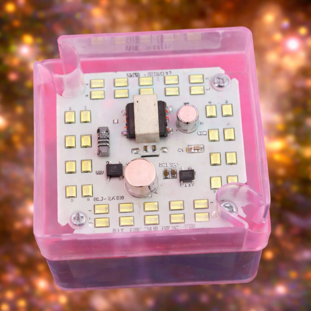 SPARKWORLD LED Emergency Bulb Inverter Module | Rechargeable Backup Light | Square LED PCB Light with Pink Case | Energy Saving Home Light | Colour: white - Electricals | Buy online on ZillyBuy