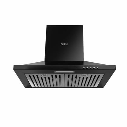 Electric Kitchen Chimney, Pyramid Shape SS Baffle filters 60cm 1000 m³/h - Black (6048 JU BLK)