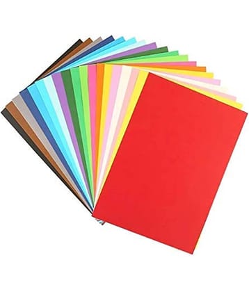 Eclet A3 25 pcs Color Sheets (5 Colours x 5 Sheets Each) Double-Sided Multicolor Fluorescent Neon Craft 120-160 GSM Pastel Sheet for Greeting Cards, Art & Craft
