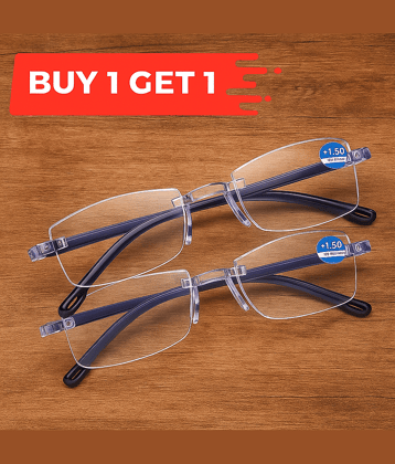 Fadiso Fashion Square Rimless Reading Glasses