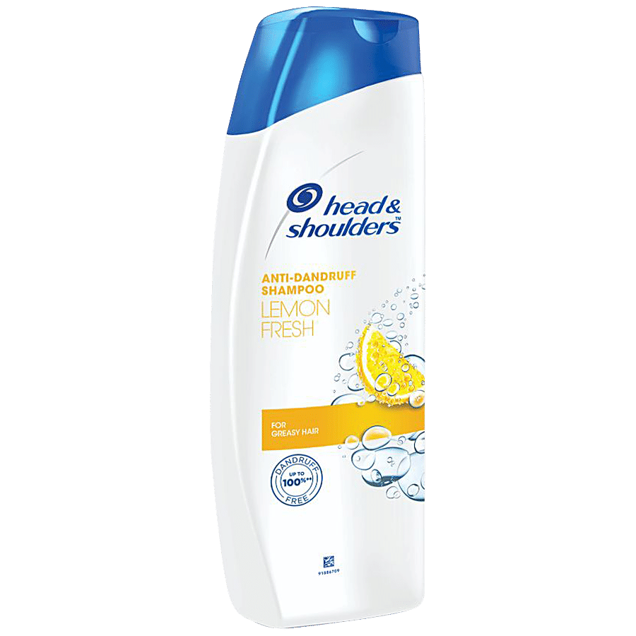 Head & Shoulders Lemon Fresh Anti-Dandruff Shampoo - For Greasy Hair, Upto 100% Dandruff Free, 72 Ml