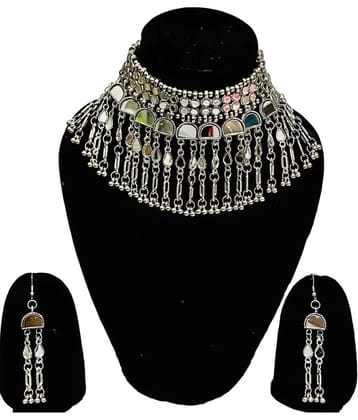 Samridhi DC Silver Alloy Necklace Set ( Pack of 1 )