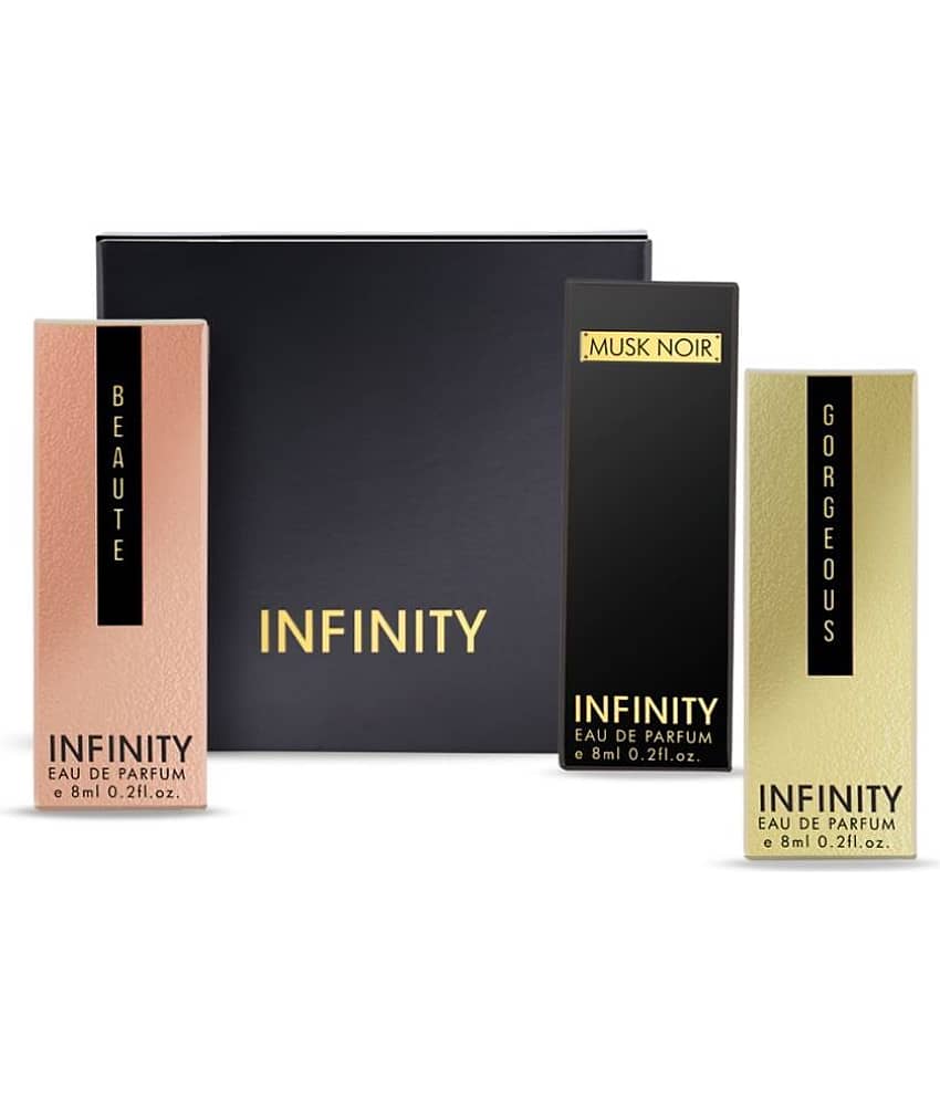 Infinity Beaute, Musk Noir & Gorgeous Eau De Parfum Long Lasting EDP Premium Perfume Grace Gift Set Pack of 3, 8ml Each