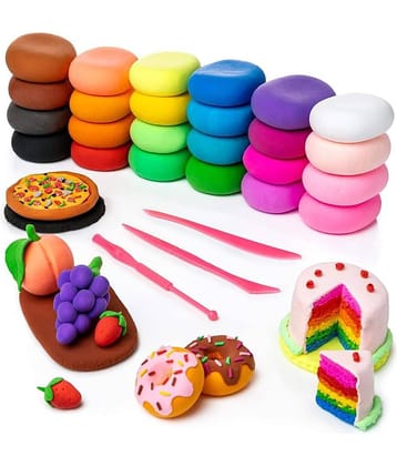 ECLET (Pack of 12) Air Dry Clay, Colorful Children Soft Clay, Creative Art Crafts, Gifts for Kids-Multi Color. Non-Toxic Modeling Magic Fluffy Foam Bouncing Clay Putty Kit for Kids with Tools .11
